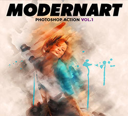 PS动作－水墨斑点：ModernArt Vol.1 - Photoshop Action